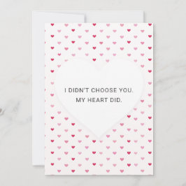 Minimal Heart Pattern Valentine's Day Card