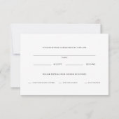 Minimal Heart Script Wedding Rsvp Card Dankeskarte (Rückseite)