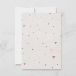 Minimal Hearts Thank You Card Dankeskarte