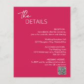 Minimal heiß rosa Modernes Budget Einladung Flyer (Hinten)