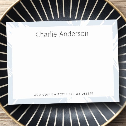 Minimal hellblaue Pinselstriche Post-it Klebezettel