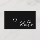 Minimal Hello Business Card Vorlage, moderne Karte (Vorderseite)