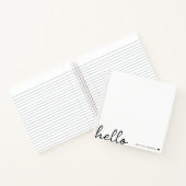 Minimal Hello | Modern Heart Clean Simple White Notizblock (Innenseite)