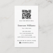 Minimal hinzufügen Logo Social Media Icons QR Code Visitenkarte (Vorderseite)