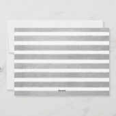 Minimal Holiday Foto Collage | Silberstreifen Feiertagskarte (Rückseite)