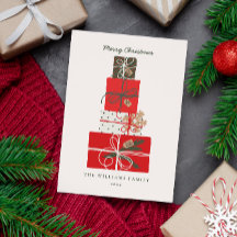 Minimal Holiday Scandi Style Geschenke Stapel ohne