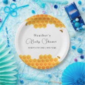 Minimal Honey Bumblebee Boy Baby Dusche Pappteller (Party)