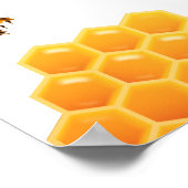 Minimal Honey Bumblebee Boy Baby Dusche Willkommen Poster (Ecke)