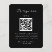 Minimal Honeymoon Fund Request QR Code Card Begleitkarte (Vorderseite)