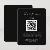 Minimal Honeymoon Fund Request QR Code Card Begleitkarte (Vorne/Hinten)
