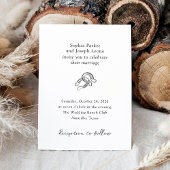 Minimal Horseshoe | Rustikale Schwarz-Weiß-Hochzei Einladung