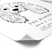 Minimal Hunde Signature Drinks Hochzeitstiefel Bar Poster (Ecke)