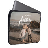 Minimal I Liebe Sie Mutter Foto ersetzen Geschenk Laptopschutzhülle (Vorne Rechts)