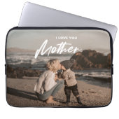 Minimal I Liebe Sie Mutter Foto ersetzen Geschenk Laptopschutzhülle (Vorderseite)
