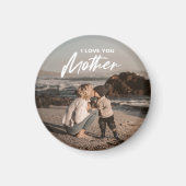 Minimal I Liebe Sie Mutter Foto ersetzen ihr Gesch Magnet (Vorne)