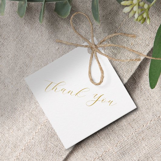 Minimal Imitation Gold Script Hochzeit Vielen Dank Geschenkanhänger