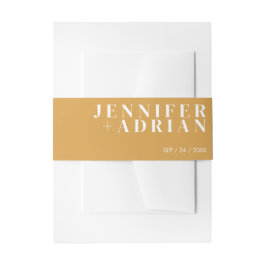 Minimal Indian Yellow Invitation Bly Band