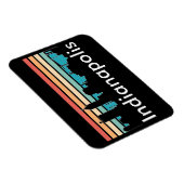 Minimal Indianapolis Indiana Sunset Skyline Magnet (Rechte Seite)