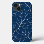 Minimal Indigo Branch iPhone Case Look (Rückseite)