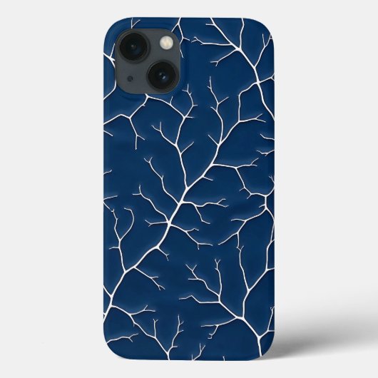 Minimal Indigo Branch iPhone Case Look (Rückseite)