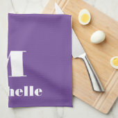 MInimal-Individuelle Name, erste Solid-Farbe Geschirrtuch (Viertel Falte)