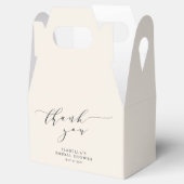 Minimal Ivory Cream Brautparty Vielen Dank Geschenkschachtel (Geöffnet)