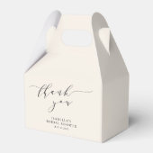 Minimal Ivory Cream Brautparty Vielen Dank Geschenkschachtel (Vorderseite)