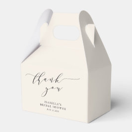 Minimal Ivory Cream Brautparty Vielen Dank Geschenkschachtel