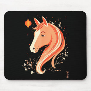 Minimal Jahr Pferd 2026 Chinesisches Neujahr Mousepad