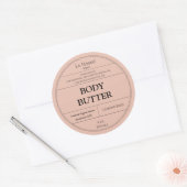 Minimal-Jahrtausendrosa-Kosmetikmarke Runder Aufkleber (Umschlag)