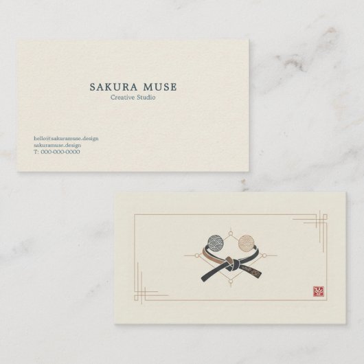 Minimal Japanese Business Card  Visitenkarte (Vorne/Hinten)