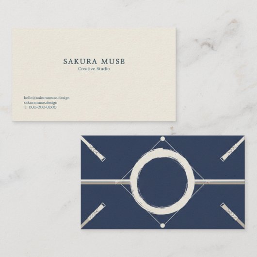 Minimal Japanese Business Card  Visitenkarte (Vorne/Hinten)