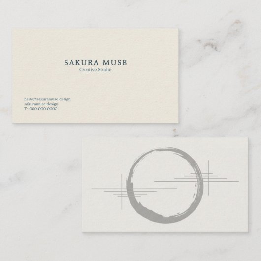 Minimal Japanese Business Card  Visitenkarte (Vorne/Hinten)