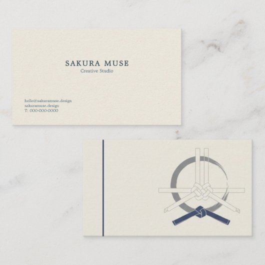 Minimal Japanese Business Card  Visitenkarte (Vorne/Hinten)