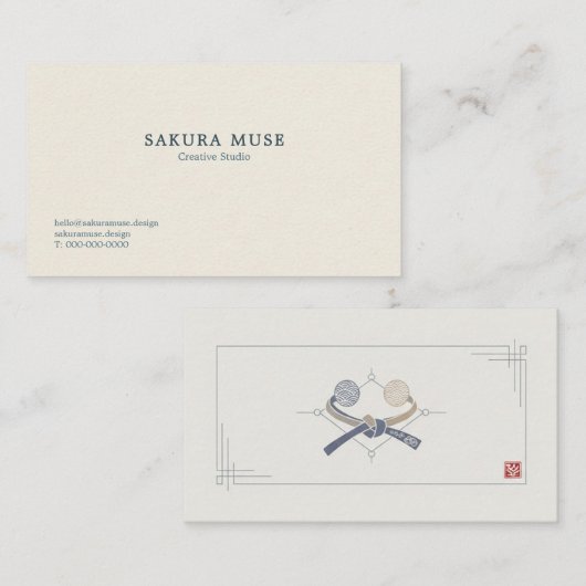 Minimal Japanese Business Card  Visitenkarte (Vorne/Hinten)