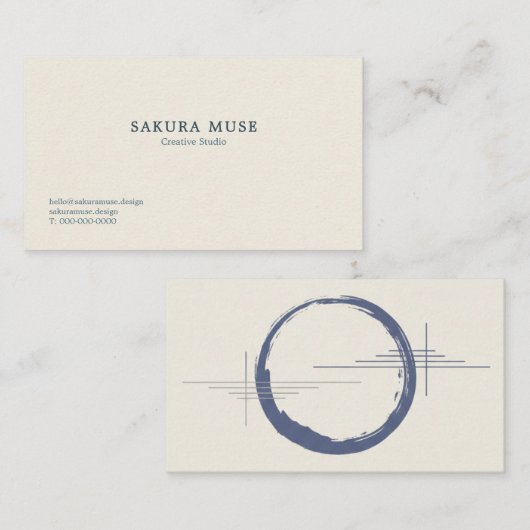 Minimal Japanese Business Card  Visitenkarte (Vorne/Hinten)