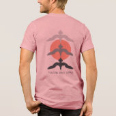 Minimal Japanese Fish Hawk Ukiyo-e Style Mauve Tri-Blend Shirt (Rückseite)