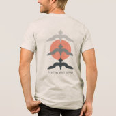 Minimal Japanese Fish Hawk Ukiyo-e Style Oatmeal Tri-Blend Shirt (Rückseite)