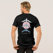 Minimal Japanese Fish Hawk Ukiyo-e Style Tri-Blend Shirt (Rückseite voll)