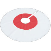 Minimal Japanese Flag Theme Christmas Tree Skirt Polyester Weihnachtsbaumdecke (Schrägansicht)
