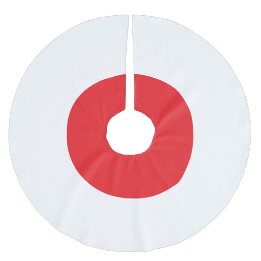 Minimal Japanese Flag Theme Christmas Tree Skirt Polyester Weihnachtsbaumdecke (Vorderseite)