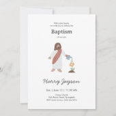 Minimal Jesus Baptism  Einladung (Vorderseite)
