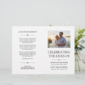 Minimal Joint Celebration of Life Funeral Programm (Stehend Vorderseite)