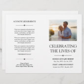 Minimal Joint Celebration of Life Funeral Programm (Vorne/Hinten)