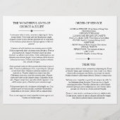 Minimal Joint Celebration of Life Funeral Programm (Rückseite)