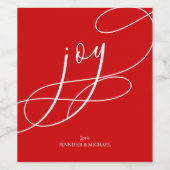 Minimal Joy christmas elegant Weinetikett (Einzelnes Label)
