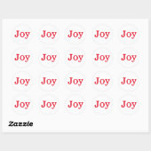 Minimal Joy Typografy Design Runder Aufkleber (Blatt)