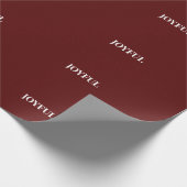 Minimal JOYFUL | Deep Red Holiday Geschenkpapier (Ecke)