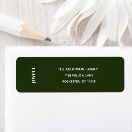 Minimal JOYFUL | Forest Green Holiday Address