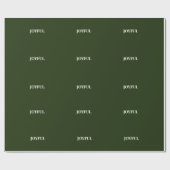 Minimal JOYFUL | Forest Green Holiday Geschenkpapier (Flach)